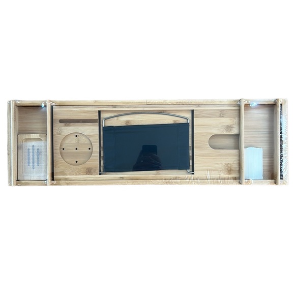 Bamboo bathtub tray